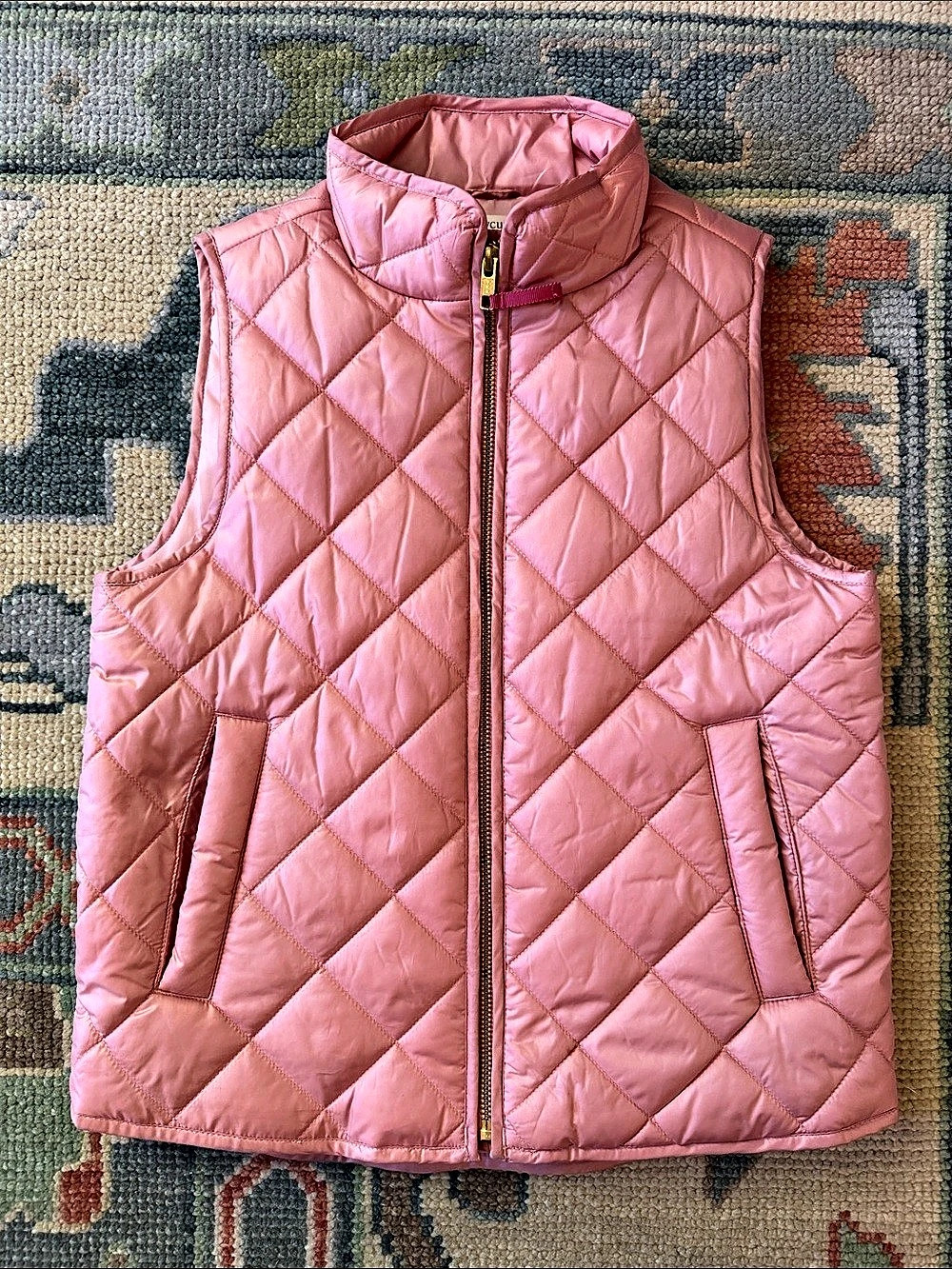 crewcuts Quilted Vest in Pink Size Medium Like New